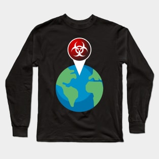 Infected world corona COVID-19 Pandemic Design Long Sleeve T-Shirt